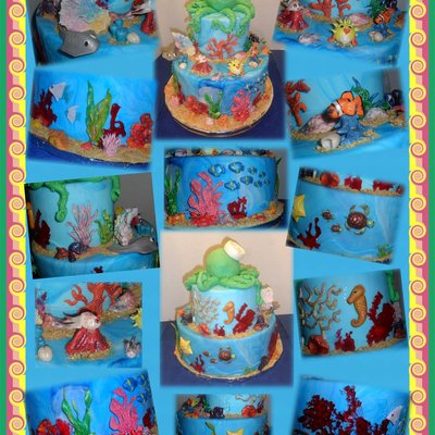 Octopus Party I Made This Cake To Teach A Class To Fellow Decorators There Are 12 Different Sea Animals 6 Different Styles Of Coral So