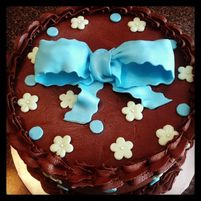 Blue/green Birthday Cake