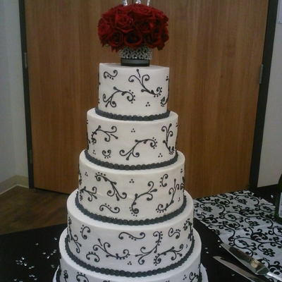Red/black/white Wedding