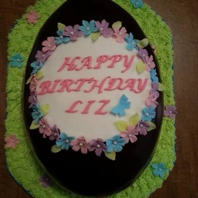 Cake I Made For My Bil Girlfriend Who Loves Reeses Peanut Butter Eggs Who Dosnt Chocolate Cake With Peanut Butter Filling Ganache Frost