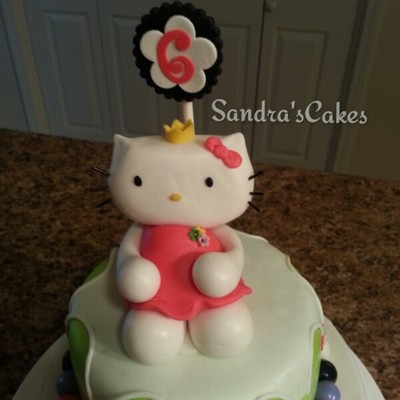 Hello Kitty Theme Cake Gumpaste Kitty And Number