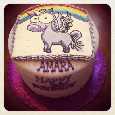 Purple Unicorn Cake