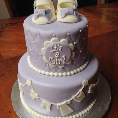 Baby Bootie Shower Cake