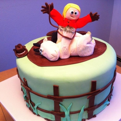 Goat Roper Birthday Cake