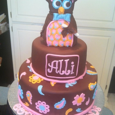 Paisley Graduation Cake