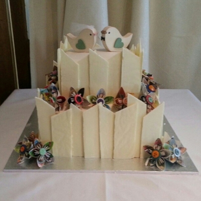 Origami Styled Wedding Cake