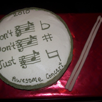 Drum Cake And Sticks
