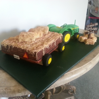 Tractor With Hay Wagon