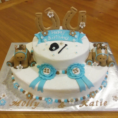 English Style Horse Riding Birthday For Two Girls