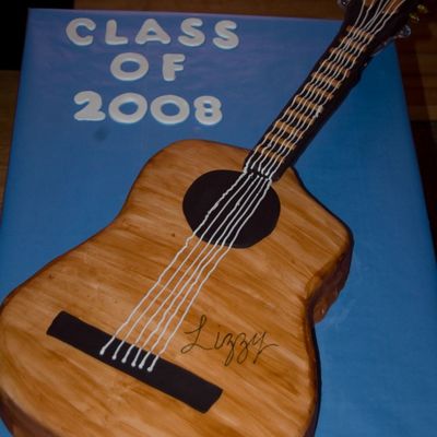 Guitar Graduation Cake