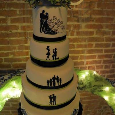 Love Story Wedding Cake