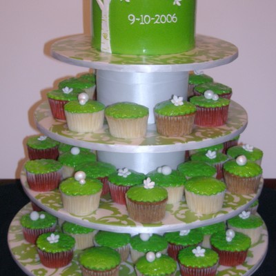 Anniversary Cake & Cupcakes