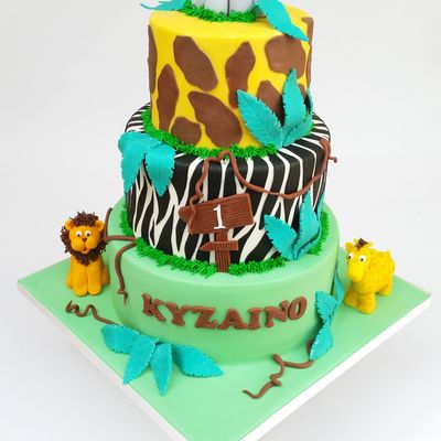 Jungle Theme Birthday Cake