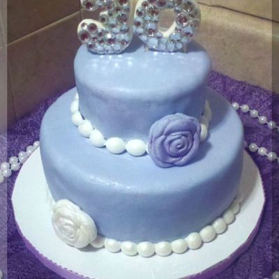 Purple & White Cake