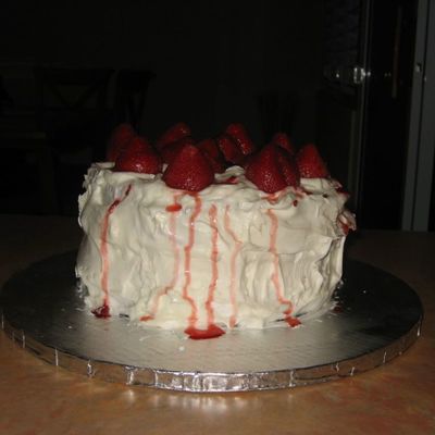 Strawberries And Chocolate Cake