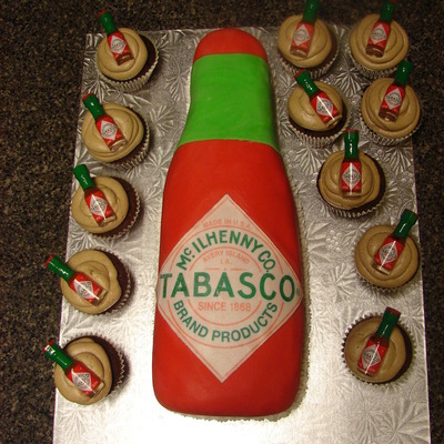 Tobasco Bottle Birthday Cake