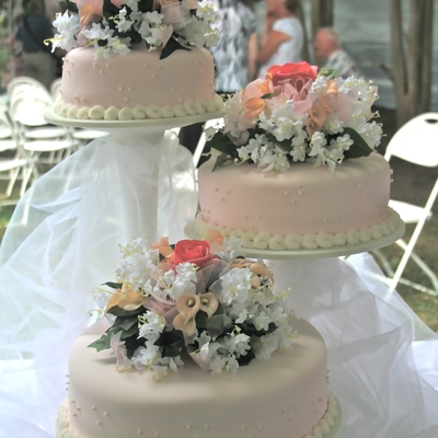 3 Tier Cascade Wedding Cake