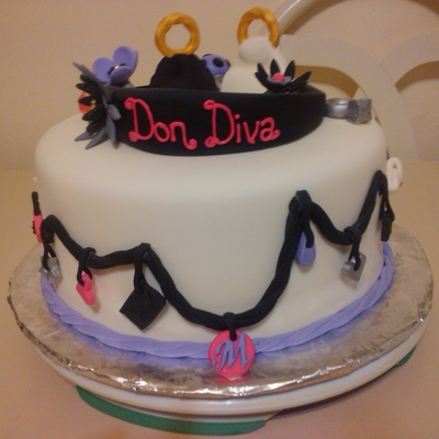 Charms,rings, Headbabnd & Purse Cake