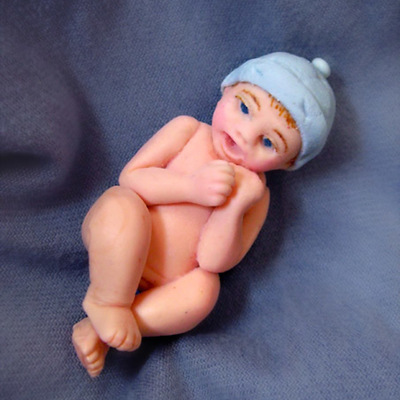 Newborn Baby Boy Cake Topper