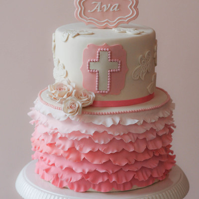 Scalloped Ruffles Roses And Lace Appliques