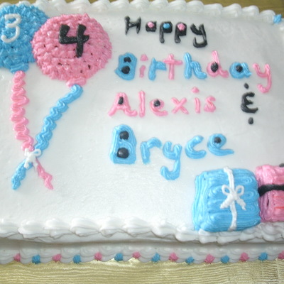 Brother And Sisters' Birthday Cake