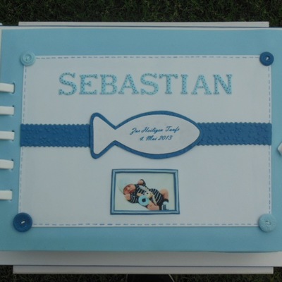 A Christening Book In Scrapbooking-Style