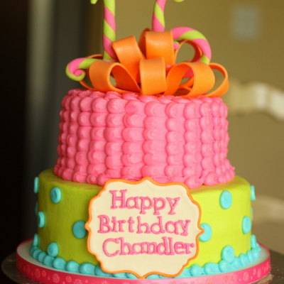 Bright Colored 16Th Birthday Cake