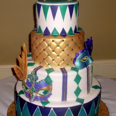 Sweet 16 Masquerade Cake