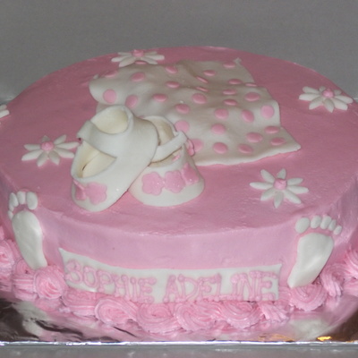 Baby Girl Shower Cake