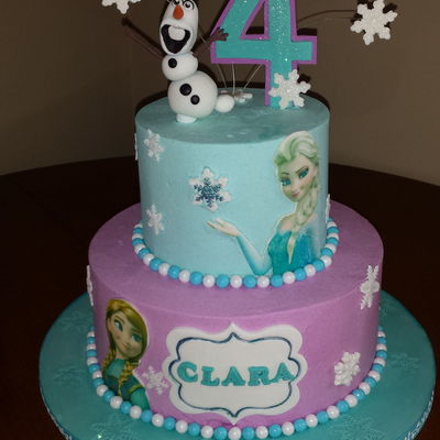 Frozen Themed Birthday Cake