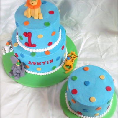 1St Birthday Cake With Animals