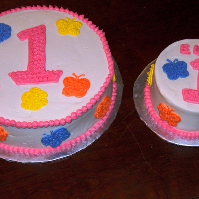 Girls 1St Birthday Cake And Smash Cake