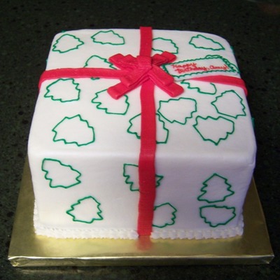 This Little 6 Scratch Dark Chocolate Cake With Buttercream Is For A Girl Whose Birthday Is On Christmas