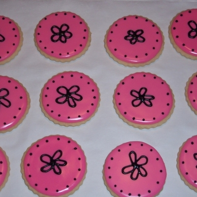 Pink And Black Cookies