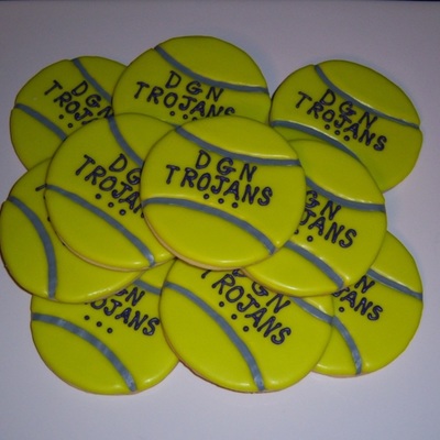For A Local High School Tennis Teams End Of Season Celebration Scratch Sugar Cookies With Glace