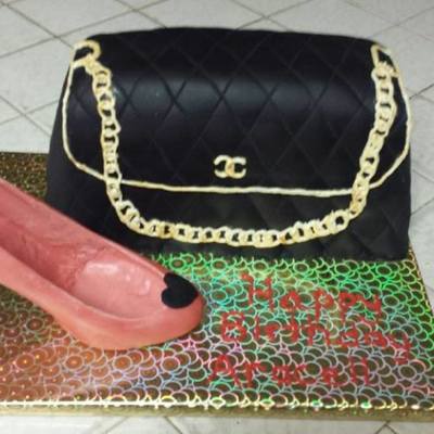 Purse Cake For My Sister Aracelis 20Th Birthday And Chocolate Shoe My First Time Making Both Tfl