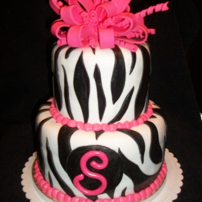 Zebra Cake With Bow