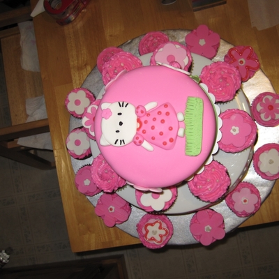 Hello Kitty Birthday Cake/cupcakes