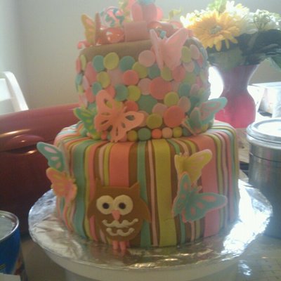 Butterflies Dots And Stripes