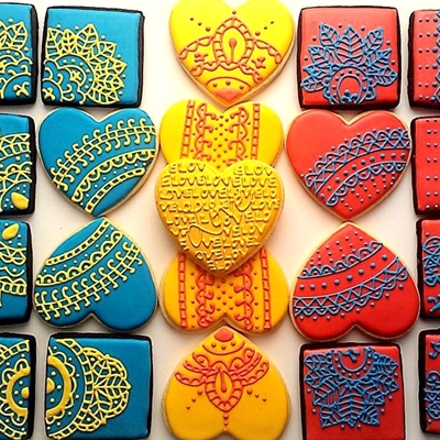 Colorful Wedding Cookies