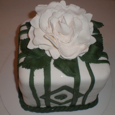 Green And White Fantasy Cake