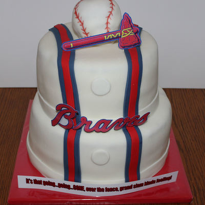 Braves Themed Birthday Cake