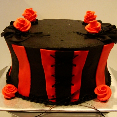 Round Corset Bridal Shower Cake