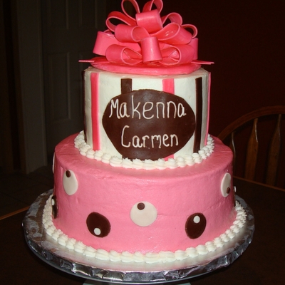 Pink And Brown Baby Shower