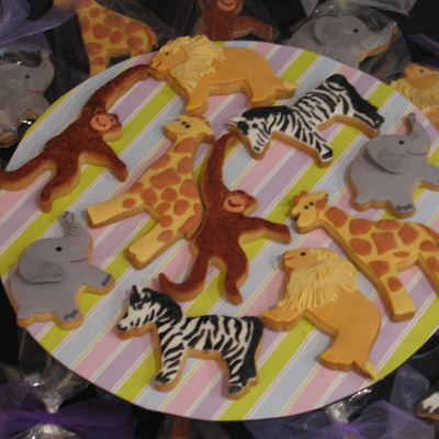 Safari Animal Baby Shower Cookies