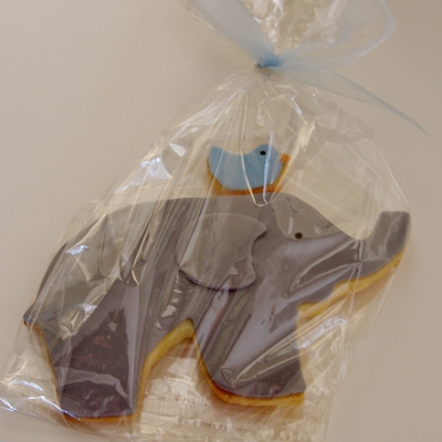 Baby Naming Day Cookies - Elephants With Birds