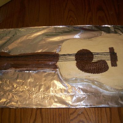 Acoustic Guitar Birthday Cake