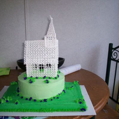 Royal Icing Church Birthday Cake