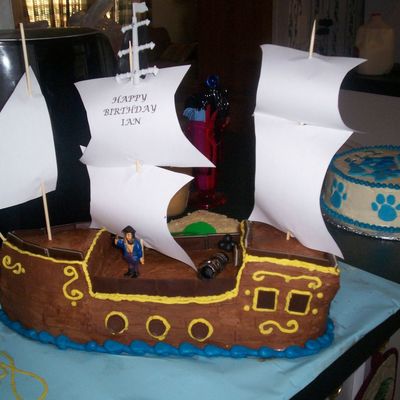 Pirate Ship Birthday Cake