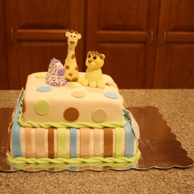 Baby Animals Baby Shower Cake